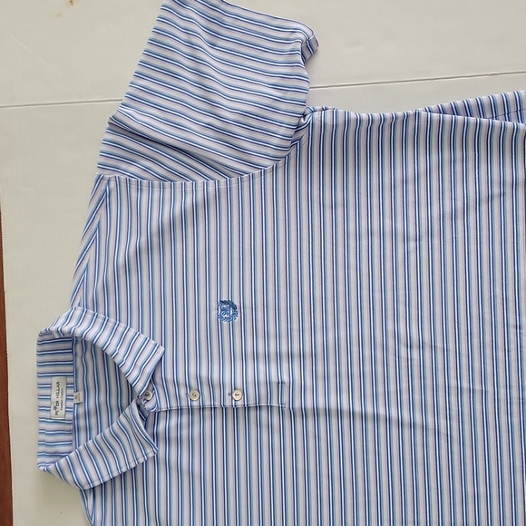 Peter Millar Summer Comfort Mens Striped Golf Polo Size XL - Picture 2 of 10